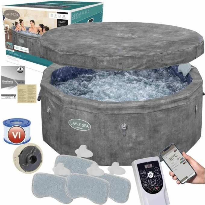 СПА-бассейн BESTWAY CARRARA AIRJET 150/170х65см  850л 6001V BW